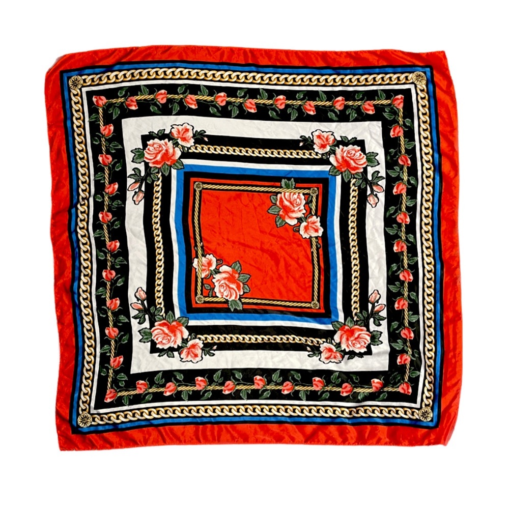 H&M Roses & Chains Square Bandana Scarf